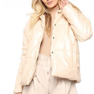 Fashion Nova Faux Leather Puffer